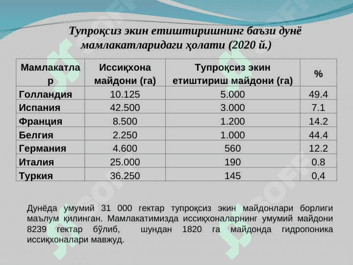 Замонавий гидропоник иссиқхоналарида сабзавот етиштириш технологияси 4