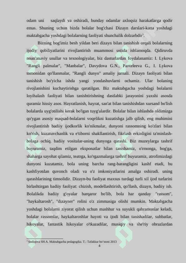 MAKTABGACHA TA’LIM TASHKILOTLARIDA BOLALARNING DIZAYN FAOLIYATI 6