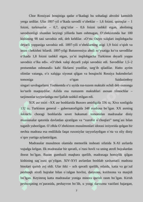 TURKISTON GENERAL-GUBERNATORLIGINING KONSELYARIYASI MATERIALLARI O’RTA OSIYO TARIXIGA OID MANBA 6
