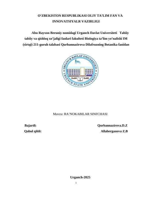 RANOKABILAR SINFCHASI