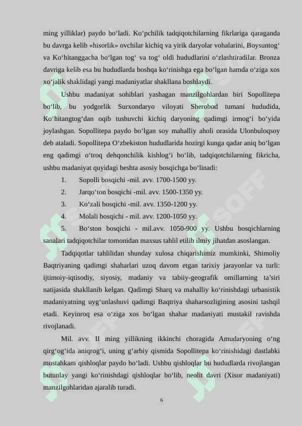 O‘ZBEKISTON HUDUDIDA RIVOJ TOPGAN ILK SHAHAR-DAVLATLAR 5