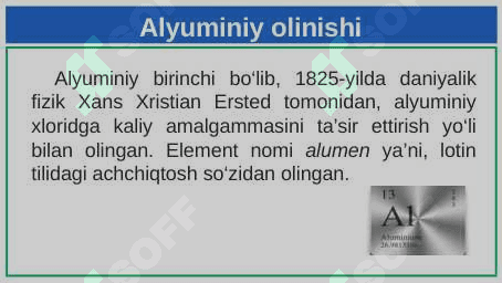 Alyuminiy xossalari. Laboratoriya ishi Alyuminiyning kislota va asos eritmalari bilan o‘zaro ta’siri 2