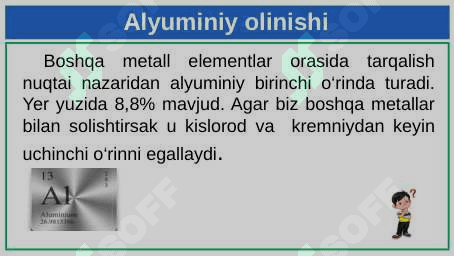 Alyuminiy xossalari. Laboratoriya ishi Alyuminiyning kislota va asos eritmalari bilan o‘zaro ta’siri 4