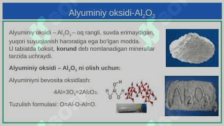 Aluminiy birikmalarining ishlatilishi 2