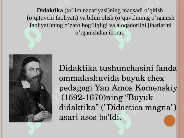 Didaktika –ta’lim nazariyasi sifatida. O’qitish tamoyillari metodlari va uni tashkil etish shakllari 3
