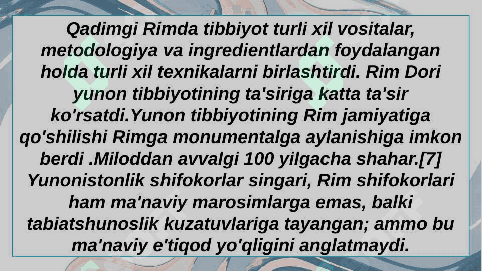 Qadimgi Rim Faylasuflari, Yozuvchilari va Shifokorlari 4