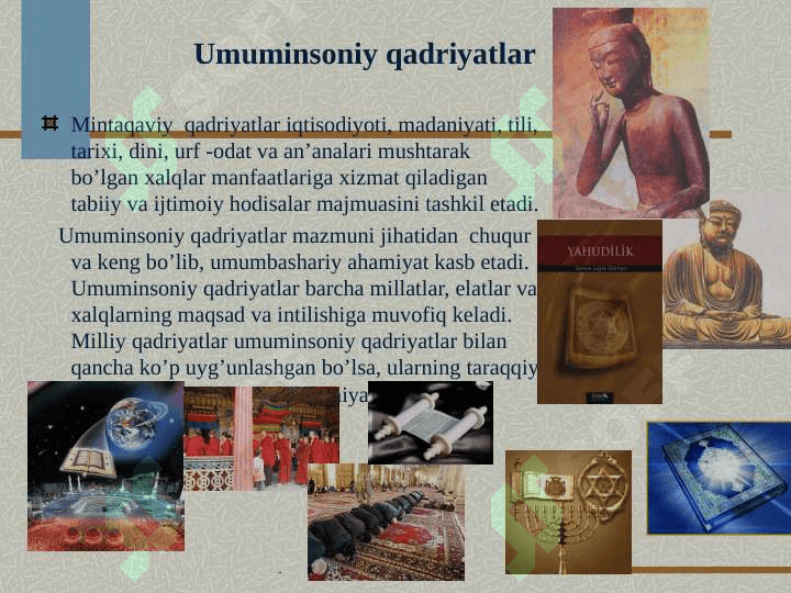 Milliy ana'na  va  qadriyatlar 8