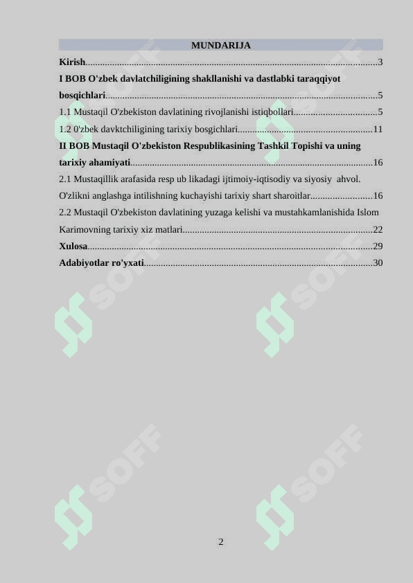 O'zbek davlatchiligining shakllanishi va dastlabki taraqqiyot bosqichlari 2