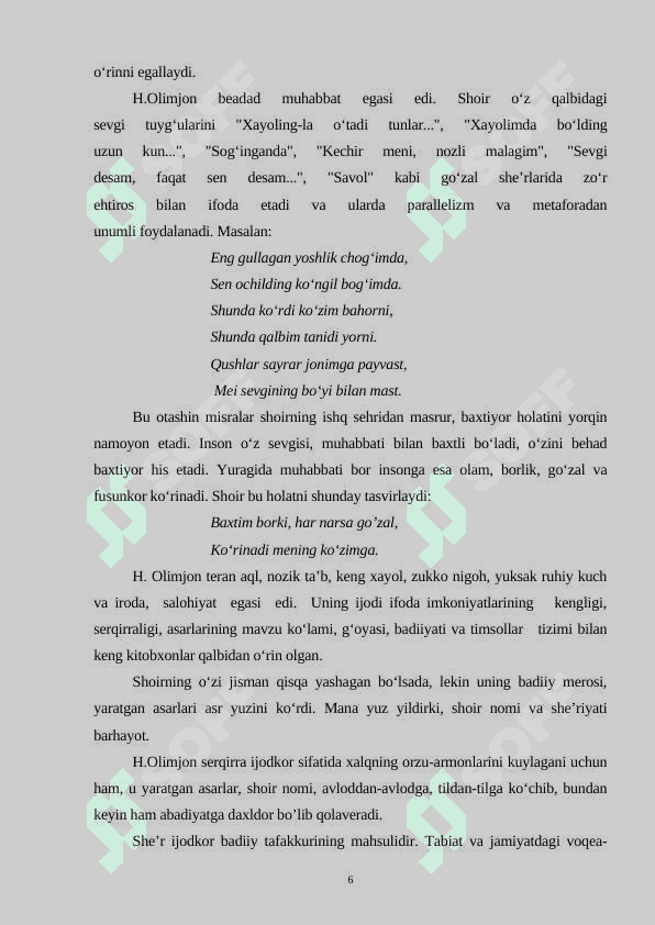 Hamid Olimjonning adabiyotshunoslikdagi tanqidi 6