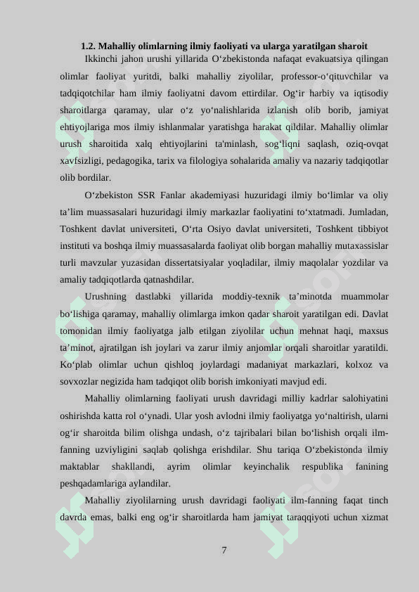 O'zbekiston fani madaniyati urush davrida 7