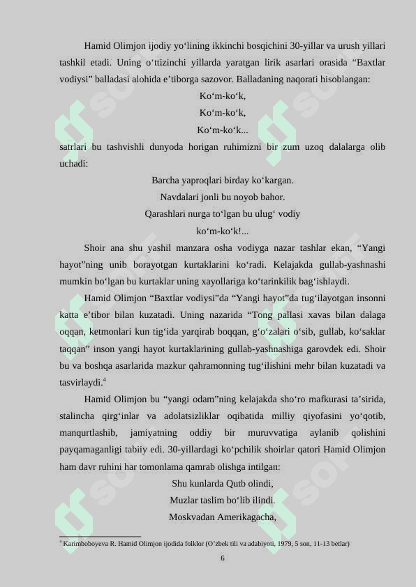 Hamid Olimjon ijodining adabiyotshunoslikdagi tatqiqi 7