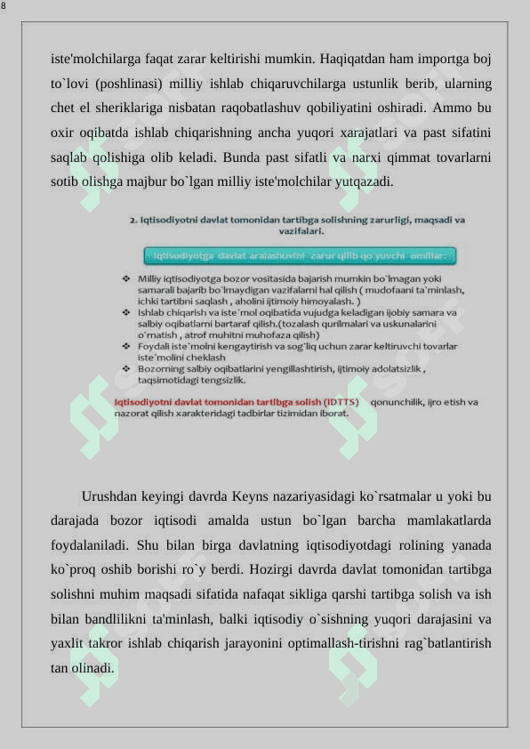 Iqtisodiyotni tartiblashning bozor mexanizmi 8