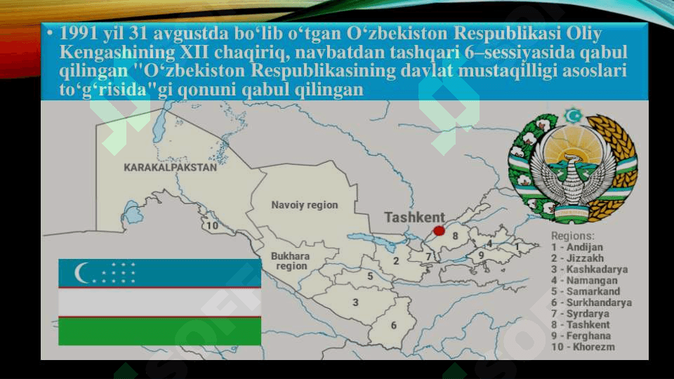 O'zbekiston respublikasining ma;muriy hududiy va davlat tuzilishi 6