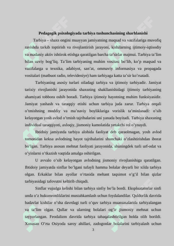 Tarbiya psixologiyasi; maqsadi, vositalari, metodlari 3