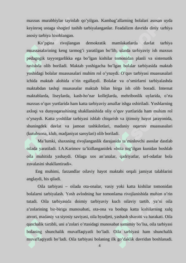 Tarbiya psixologiyasi; maqsadi, vositalari, metodlari 4