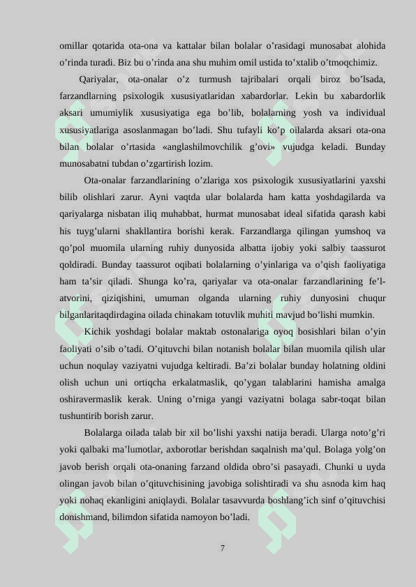 Tarbiya psixologiyasi; maqsadi, vositalari, metodlari 7