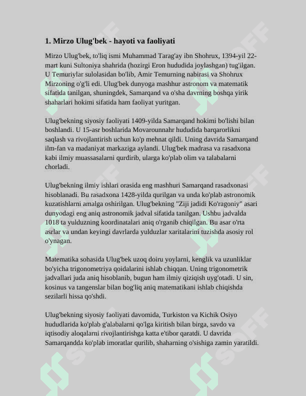 MIRZO ULUGʻBEK-DAVLAT ARBOBI VA BUYUK OLIM 4