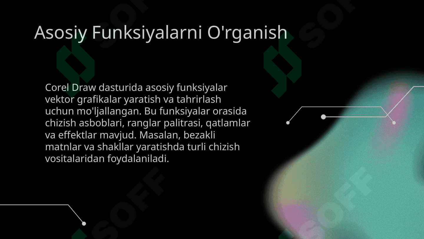 Corel Draw dasturida ishlash. 4