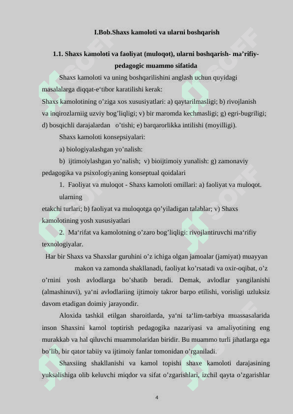 SHAXSNING O'ZINI-O'ZI KAMOL TOPTIRISHNING SUB'EKTIV SHART-SHAROITLARI 4