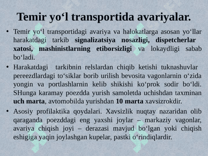 Texnogen xususiyatli favqulotda va ularda fuqarolarning xatti-xarakatlari 2