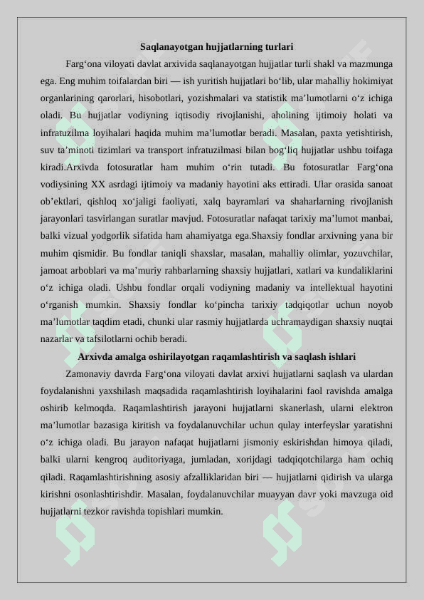 Farg‘ona viloyat davlat arxivining noshirlik ishlari 25 5