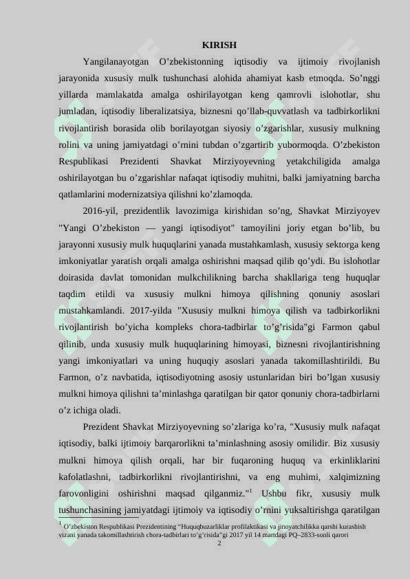 Xususiy mulk tushunchasi. ob’ektlari va sub’ektlari 2