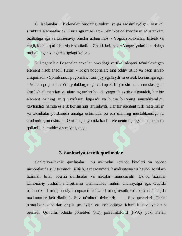 QURILISH ELEMENTLARI VA SANITARIYA-TEXNIK QURILMALARNING AN'ANAVIY GRAFIIK TASVIRLARI 6