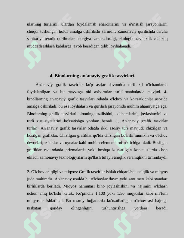 QURILISH ELEMENTLARI VA SANITARIYA-TEXNIK QURILMALARNING AN'ANAVIY GRAFIIK TASVIRLARI 8