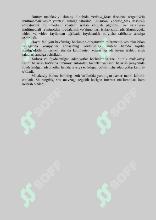 Edraw_Max dasturi imkoniyatlarini o‘rgatuvchi multimediali o‘qitish tizimini yaratish. 6