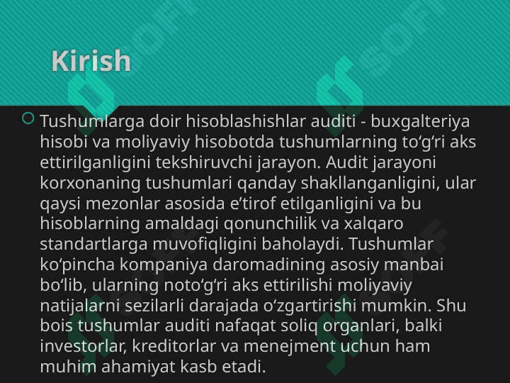 Maqsadi tushumlarga doir hisoblashishlar auditi 2