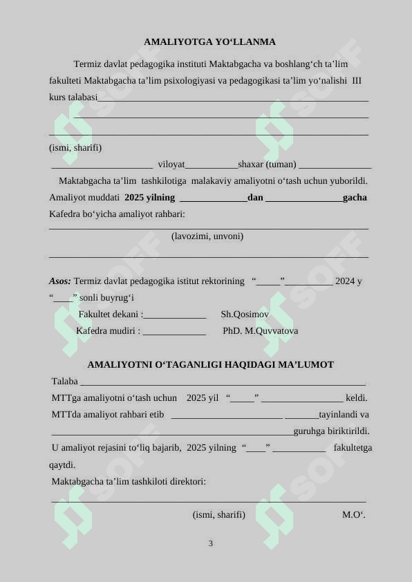 Малакавий амалиёт дастури 3