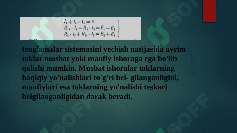 Elektr zanjirlarni hisoblash usullari.  Elektr zanjirlarga sinusoidal signal ta’siridagi xususiyatlarini hisoblash. 8