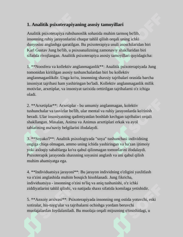 ANALITIK PSIXOTERAPIYA.GESHTALD PSIXOLOGIYA 3