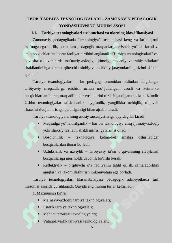 O‘qituvchining tarbiya texnologiyalari asosida faoliyat olib borishi 5