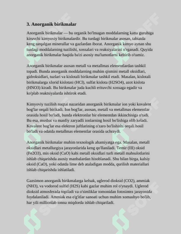 KIMYOVIY BIRIKMALARNING MUHIM SINFLARI 8
