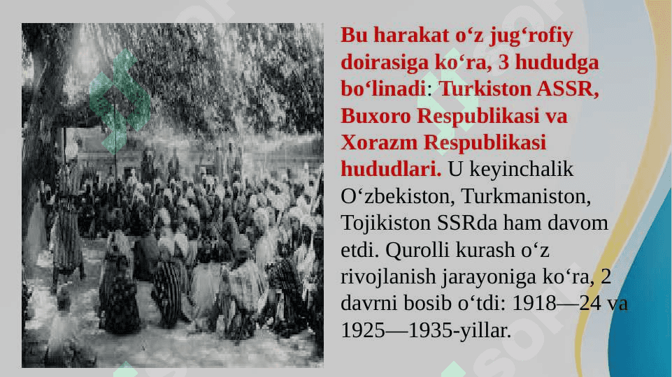 BOLSHEVIKLARNING MUSTABIT TUZIMGA QARSHI ISTILOCHILIK HARAKATI 5