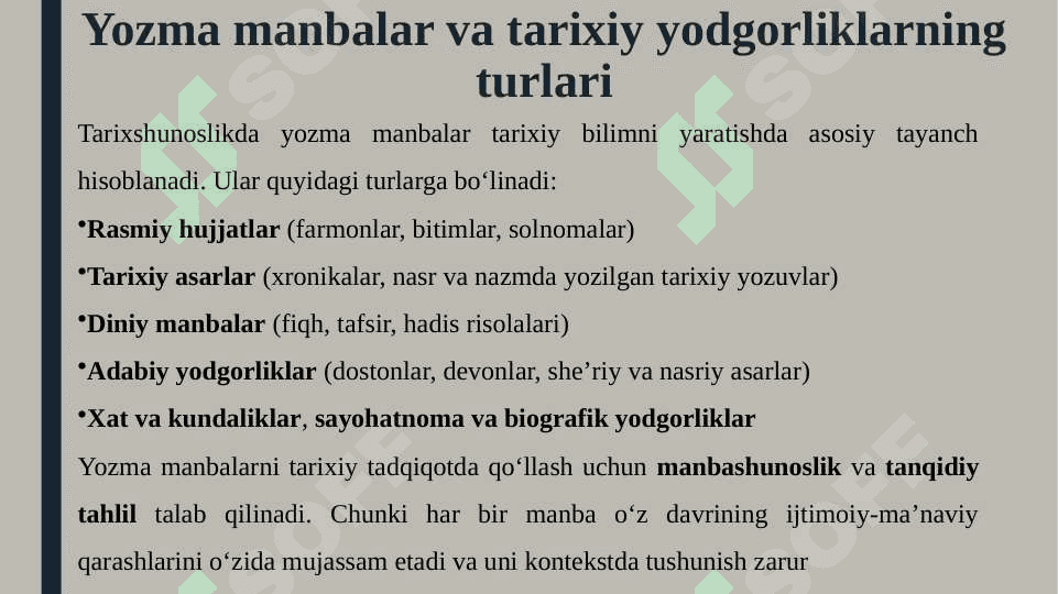 Markaziy osiyoning xvi-xix asr yozma yodgorliklari 7