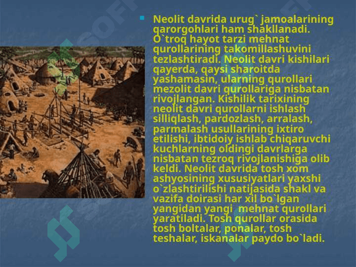 O`rta Osiyoda Neolit davri 6