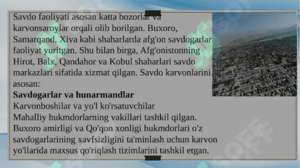 O‘rta Osiyo xonliklarining Eron, Hindiston, Xitoy va Turkiya davlatlari bilan savdo va diplomatik aloqalari. Rossiyaning O‘rta Osiyoga yuborgan elchilari 5