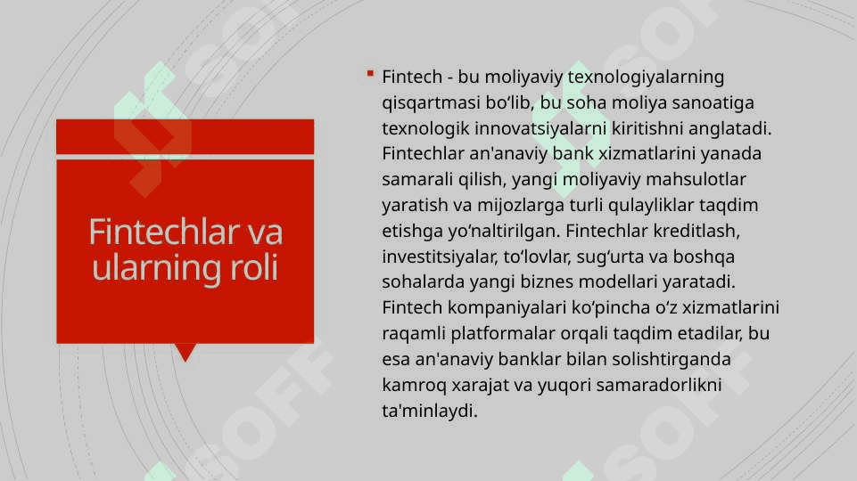 Raqamli banklar va fintechlarga kirish.Raqamli bank arxitekturasi 4