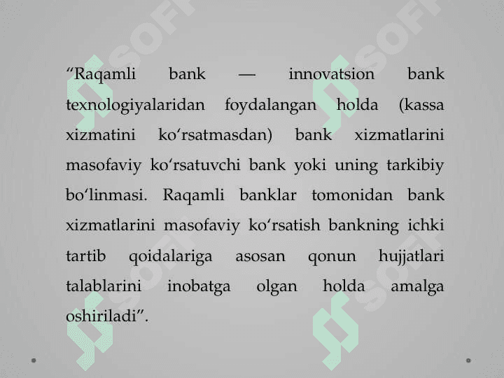 RAQAMLI BANKLARNI NAZORAT QILISH TARTIBGA SOLISH VA XAVFSIZLIGI 3