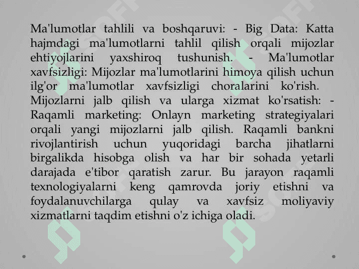 RAQAMLI BANKLARNI NAZORAT QILISH TARTIBGA SOLISH VA XAVFSIZLIGI 7