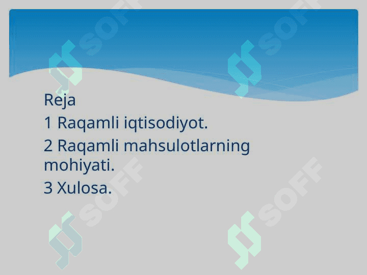 RAQAMLI MAHSULOTLAR VA INNOVATSIYALAR 2