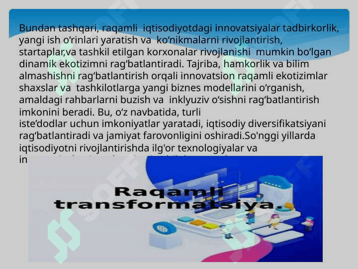 RAQAMLI MAHSULOTLAR VA INNOVATSIYALAR 6