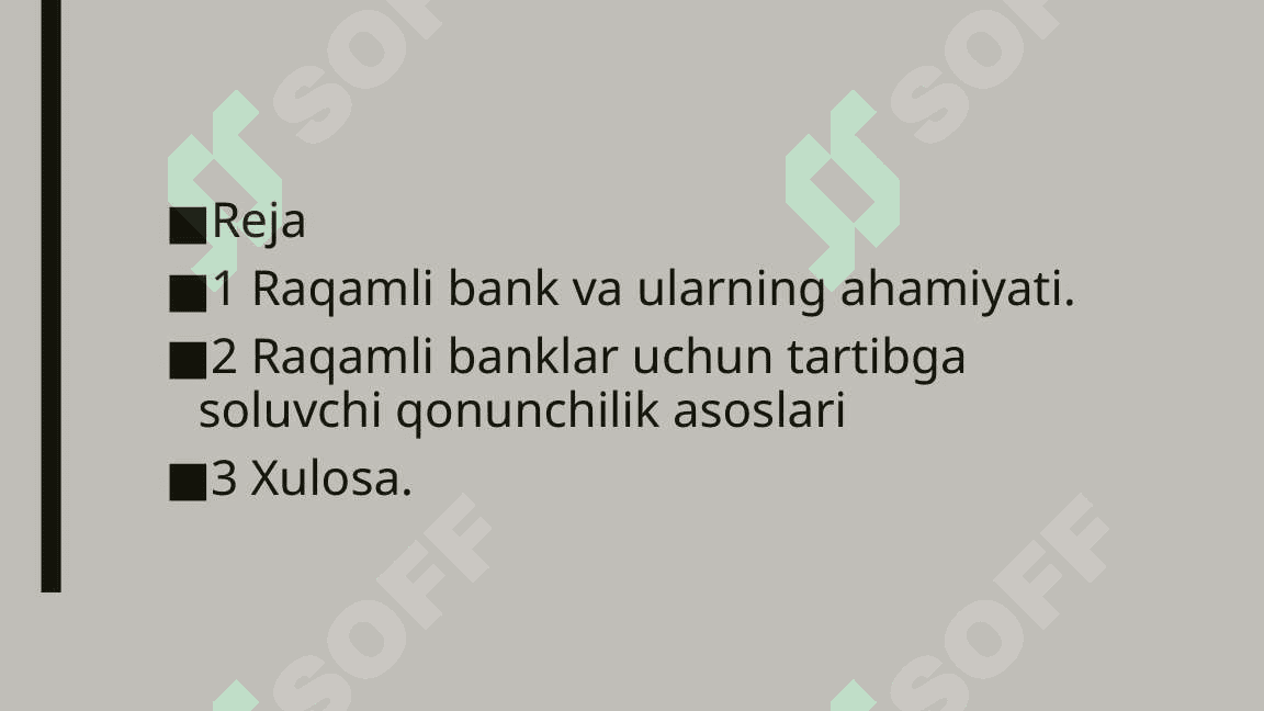 Raqamli banklarni nazorat qilish, tartibga solish va xavfsizligi 2