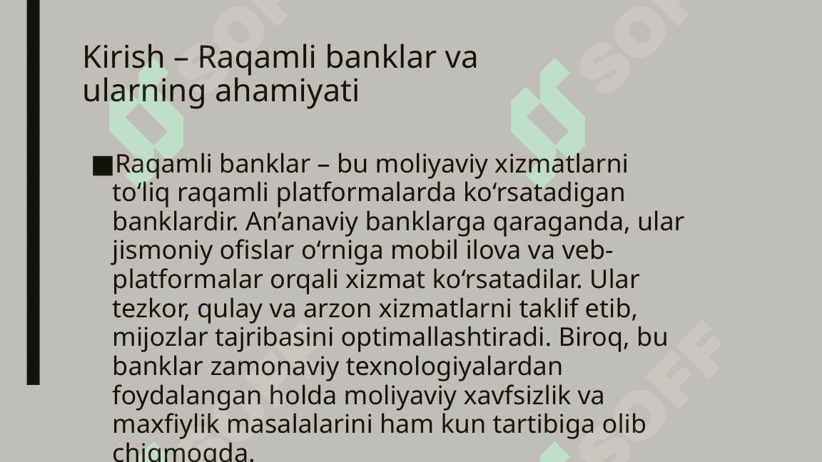 Raqamli banklarni nazorat qilish, tartibga solish va xavfsizligi 3