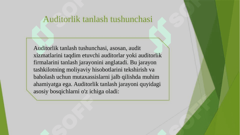 AUDITDA TANLASH O'TKAZISH VA UNI NATIJALARINI BAHOLASH 3