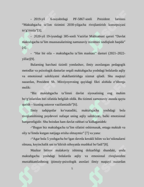 MAKTABGACHA YOSHDAGI BOLALARDA AQLIY VA EMOTSIONAL RIVOJLANISHNI MUSTAHKAMLASHNING IJTIMOIY PSIXOLOGIK ASOSLARI 5