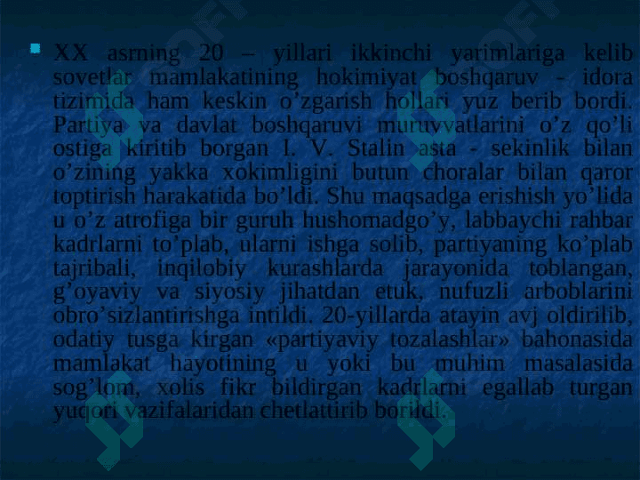 Qatag`onlik va jamoatlashtirish siyosati va uning fojeaviy oqibatlari 2