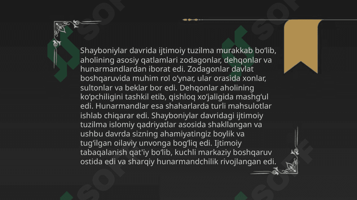 Shayboniylar davlatida ijtimoiy-iqtisodiy ahvol. 4